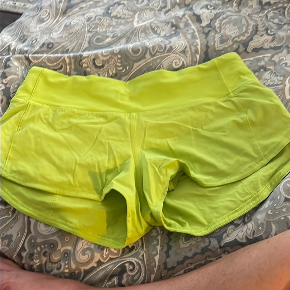 Bright Lime Green lulu lemon Shorts